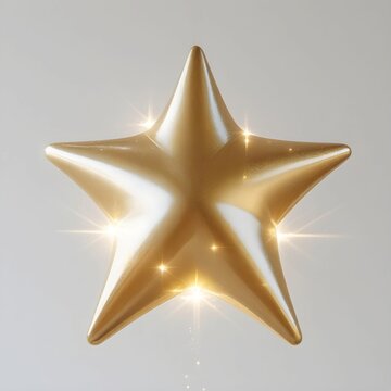 A shiny golden Christmas star