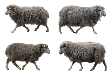 Curly Gray Gotland Sheep Portrait