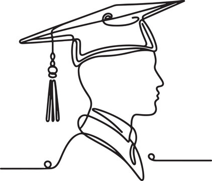 Graduation Cap Drawing for Icons & Logos