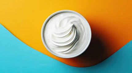 Isolated bowl of organic Greek yogurt with a smooth, silky texture, perfect for branding.