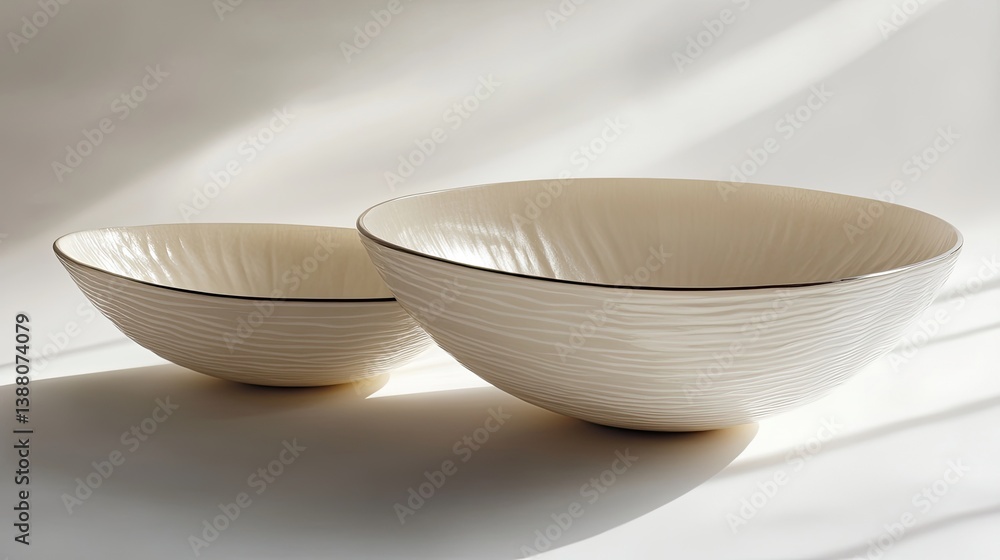 Poster soft cream color with a delicate texture in a stylish minimalistic bowl.
