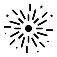 Fireworks line icon