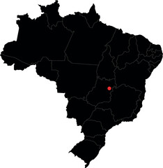 Capital Mark of Brazil on its Embedded Map © PNG Designs 
