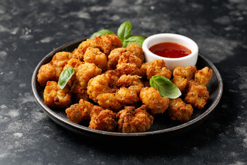 Deep fried squids, seafood with dipping sauce