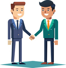 meeting-of-businessmen--vector-cartoon-illustration