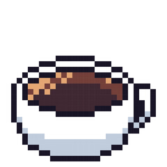 Fototapeta premium コーヒーのピクセルアート