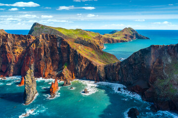 View of one of the best sights of Madeira Island. Cape Ponta de São Lourenço, Madeira Island,...