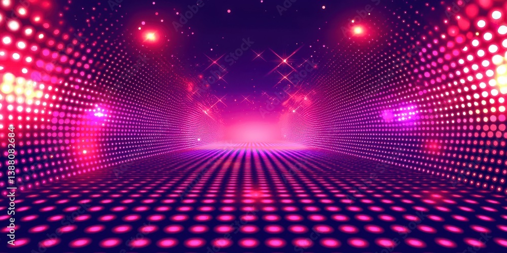 Poster a pink background with a bright light shining on it