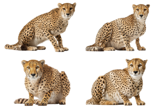 Cheetah Crouching in Golden Fur