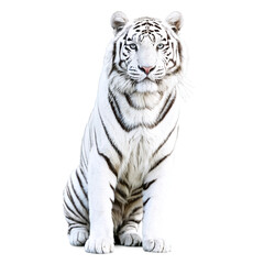 white tiger isolated on transparent background