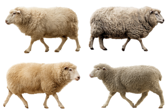 Polypay Ewe Walking Side View - Powered by Adobe