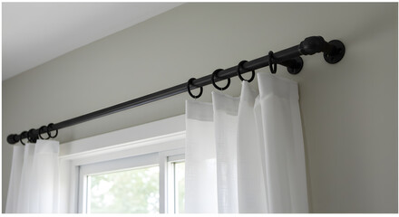 Iron Pipe Curtain Rods Adding Industrial Chic to Modern Home Decor Style