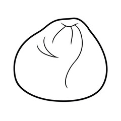 vector illustration of an bean bag