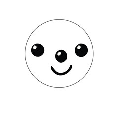 Fototapeta premium Smiley Face Icon on White Background in 3D with Yellow Color and Happy Expression