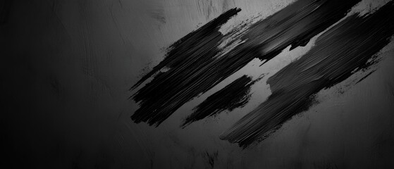Abstract Dark Brush Strokes on Textured Background - Modern Artistic Expression