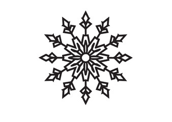 Snowflakes silhouette vector, snowflake Design