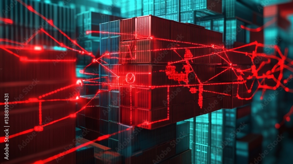 Poster dynamic data visualization in high-tech environment digital art futuristic design cybernetic aesthet