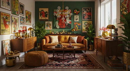 Bohemian Studio Apartment Interior Design With Maximalist Style And Eclectic Decor