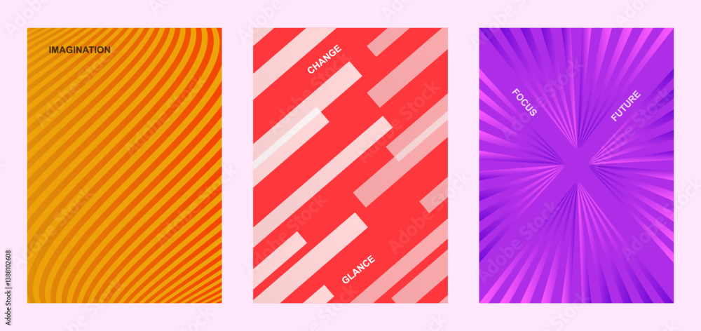 Poster abstract wave line poster background. set cover card with geometric shapes. modern gradient texture.