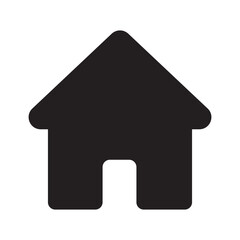 Simple house icon on white background