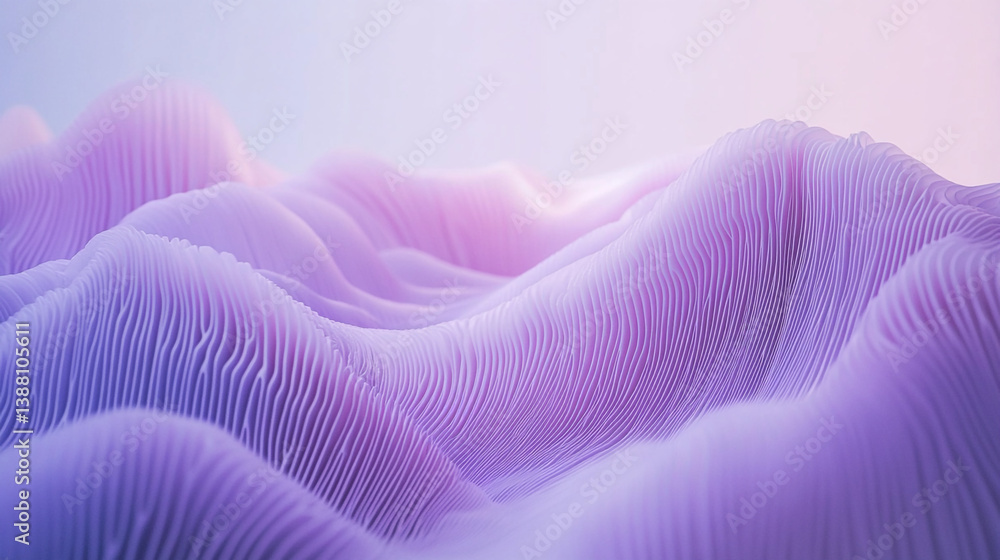 Poster abstract purple landscape with soft waves and light gradient background aesthetic design element