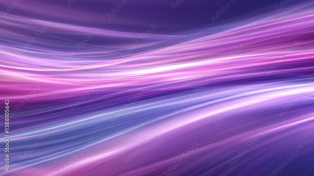 Poster abstract flowing light streaks in shades of purple and pink creating a dynamic and ethereal backgrou