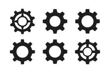 gear cogwheel symbol vector art silhouette