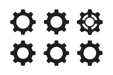 gear cogwheel symbol vector art silhouette
