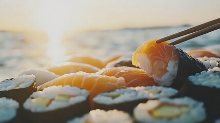 Sunset Sushi Beach Feast.
