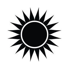 Sun icon Isolated With White Background