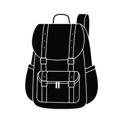 Fototapeta premium Tourist backpack Isolated With White Background