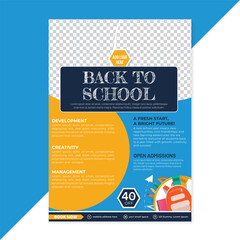 Creative professional and modern school flyer design