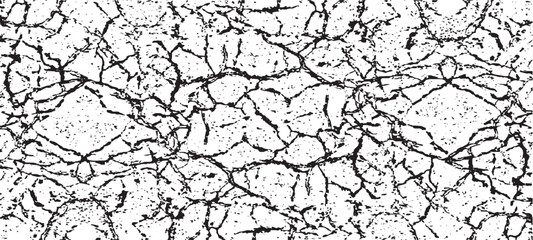 Scratched and Cracked Grunge Urban Background Texture Vector. Dust Overlay Distress Grainy Grungy Effect. Distressed Backdrop Vector Illustration. Isolated Black on White Background. EPS 10.