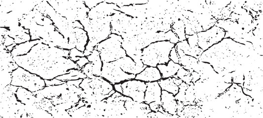 Fototapeta premium Scratched and Cracked Grunge Urban Background Texture Vector. Dust Overlay Distress Grainy Grungy Effect. Distressed Backdrop Vector Illustration. Isolated Black on White Background. EPS 10.