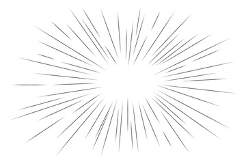 Line action comic effect, concentration line burst from center, motion effects, explosion speed in comics style © dlyastokiv