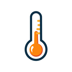 Thermometer icon representing temperature in vibrant colors  