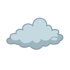 Fototapeta premium Cloud illustration in soft colors representing calmness 