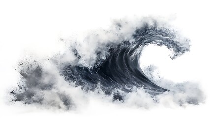Fierce sea wave isolated background pictures