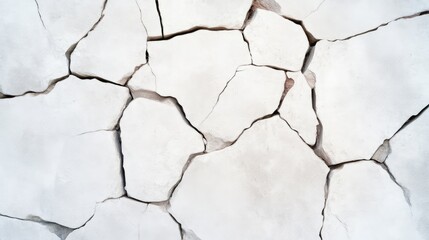 Obraz premium Cracked white surface texture