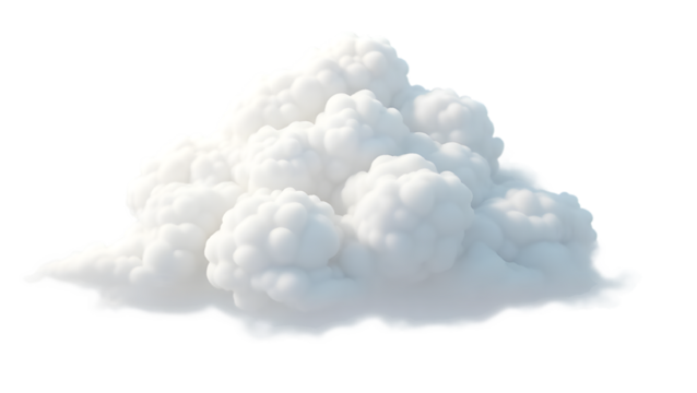 Highly defined cloud with realistic look and transparent background - Powered by Adobe