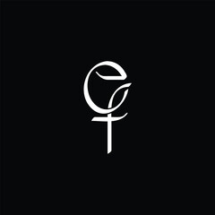 Initial letter ef logo design 
