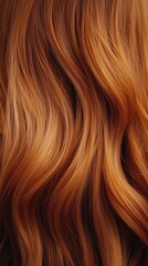 Fototapeta premium Close-up of rich auburn wavy hair