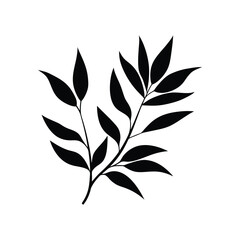 willow leaves silhouette art