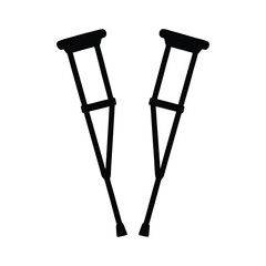 crutches silhouette art