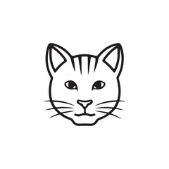 Obraz premium vector illustration of a cat head.