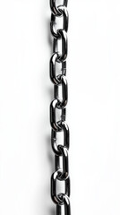 Fototapeta premium metal chain isolated on white background