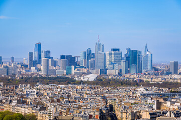 Obraz premium Vue depuis le 2ème étage de La Tour Eiffel à Paris en France