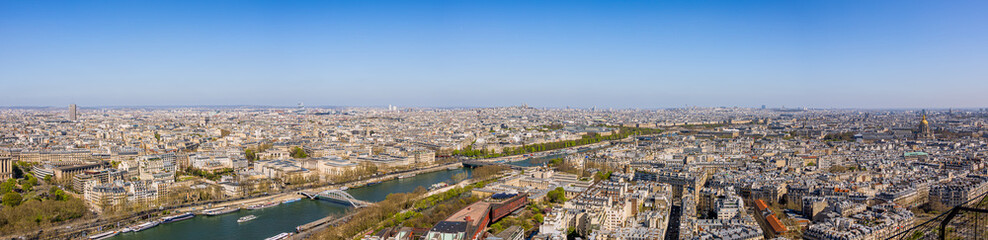 Obraz premium Panorama de Paris depuis le 2ème étage de La Tour Eiffel à Paris en France