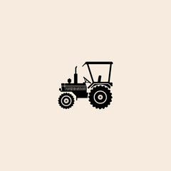 Tractor icon flat vector design. 