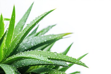 Water droplet Fresh aloe vera leaves